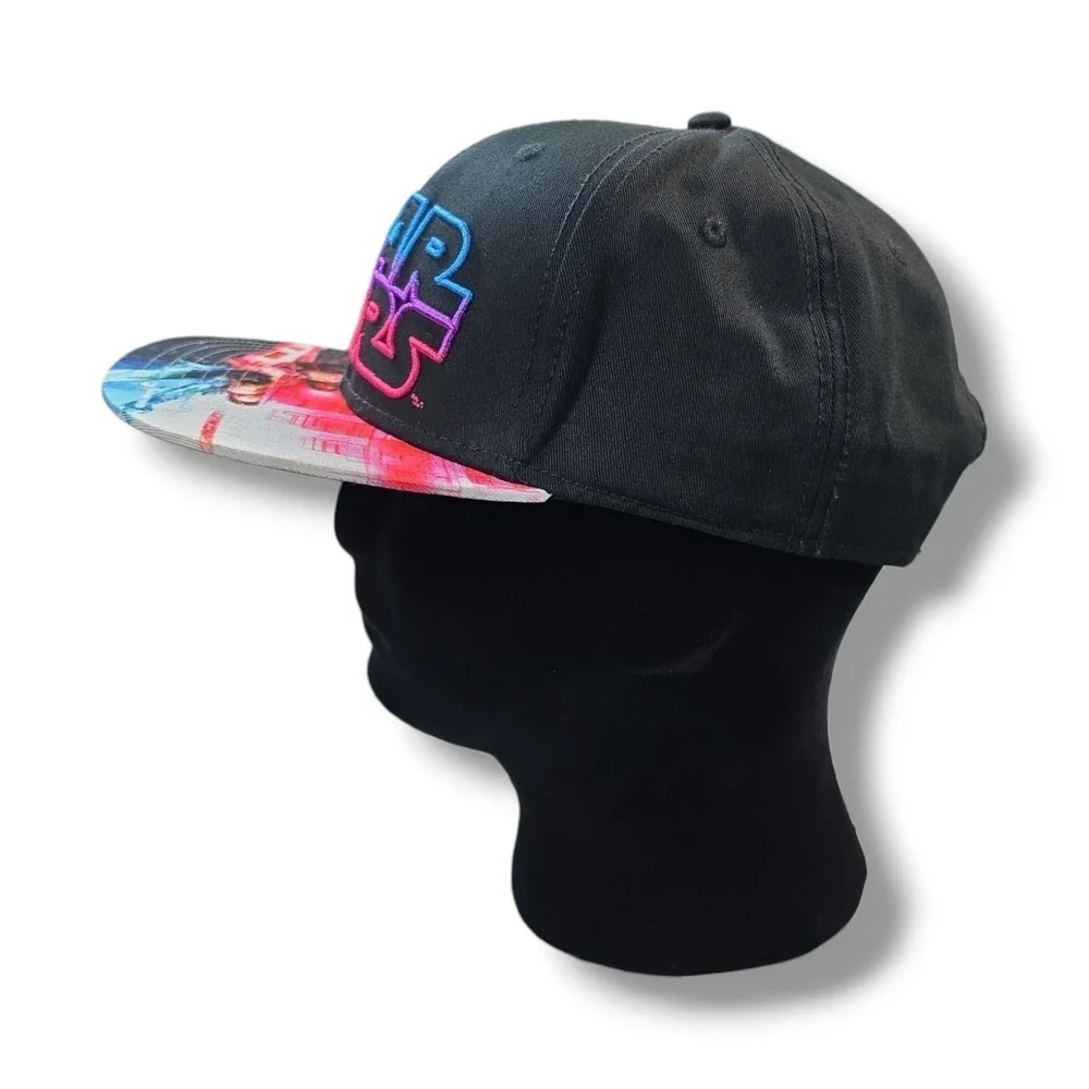 Star Wars‎ Snapback Hat Cap Black Multicolored Embroidered Logo X-Wing
